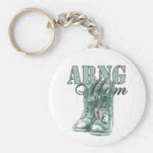 ARNG Mom Combat Boots N Dog Tags 2 Keychain