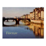 Arno River, Florence, Italy Postcard