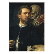 Arnold Böcklin - Self-Portrait with Death Invitation