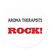 Aroma Therapists Rock Round Stickers
