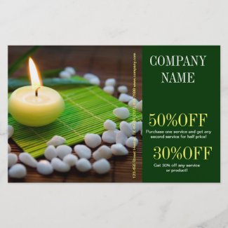 Aromatherapy Essential Oil beauty SPA massage Full Color Flyer