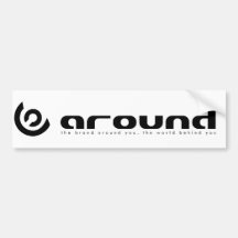 Around Sticker Bumper Stickers