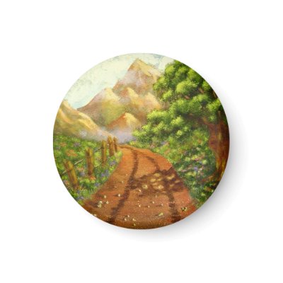 Around the Bend Country Dirt Road Acrylic Painting by dESartb