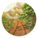Around the Bend Country Dirt Road Acrylic Painting