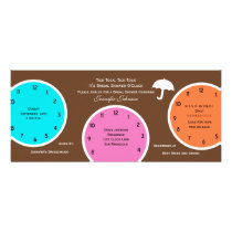 Around the Clock Bridal Shower Invitation Brown invitations