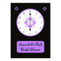 Around the Clock Bridal Shower Invitation - Violet invitations
