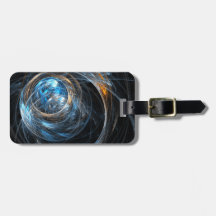 Around the World Abstract Art Address Travel Bag Tag