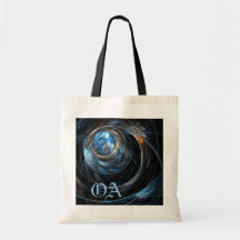 Around the World Abstract Art Monogram Bag