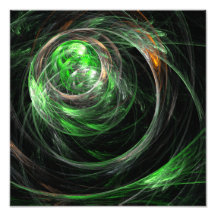 Around the World Green Abstract Art Photo Print