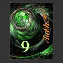 Around the World Green Table Number Postcard postcards