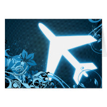 around the world : hi-fi plane card