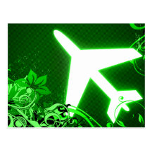 around the world : hi-fi plane postcard