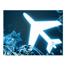 around the world : hi-fi plane postcard