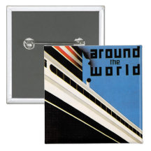 Around the World with NYK Pinback Button