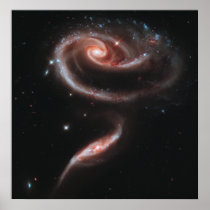 Arp 273 Interacting Galaxies (Hubble Telescope) Poster