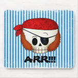 Arr Old School Pirate Skull Mousepads