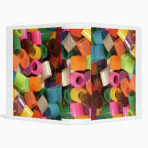 array of colour vinyl binder