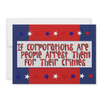 ARREST THE CORPORATIONS PERSONALIZED INVITATION