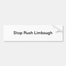 Arrêtez l'adhésif pour pare-chocs de Rush Limbaugh Adhésifs Pour Voiture