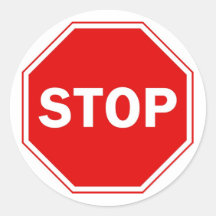 Arrêtez le signe autocollants