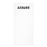 ARRGHH!  Pirate Shout / Scream. Black Personalized Rack Card