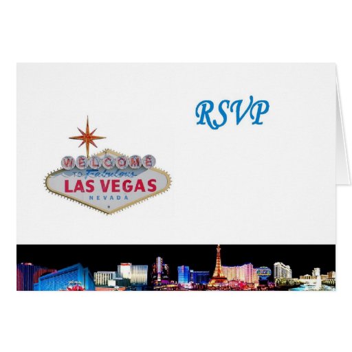 Arrière - plan de blanc de carte de Las Vegas RSVP