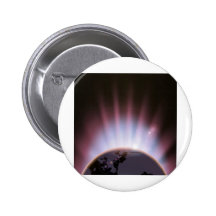Arrière - plan de concept de globe d'éclipse badge avec épingle