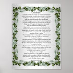 Arrière - plan d'Irlandais de prose "a désiré chos Posters