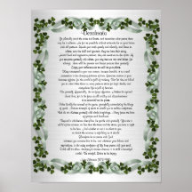 Arrière - plan d'Irlandais de prose "a désiré chos Posters