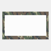 Arrière - plan militaire de camouflage de forêt av autocollants en rectangle