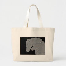 Arrière - plan noir de relief de chevaux d'argent  sac