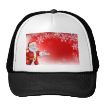 Arrière - plan rouge de flocon de neige de Noël de Casquette De Camionneur