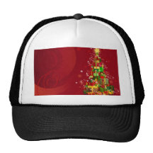 Arrière - plan rouge de Noël Casquettes De Camionneur