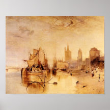 Arrival of boat, Cologne by Joseph Mallord Turner Posters