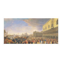 Arrival of the Comte Languet de Gergy Stretched Canvas Prints