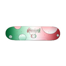 Arrivederci! Italy Flag Colours Pop Art Custom Skateboard