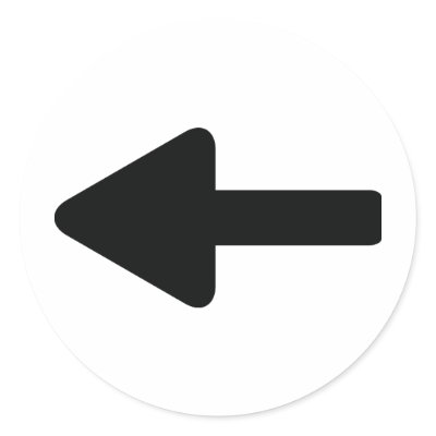 arrow left icon round sticker by TomaniacLines