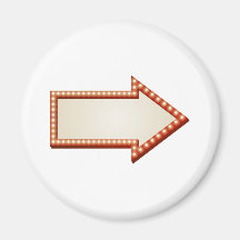 Arrow lights sign refrigerator magnet