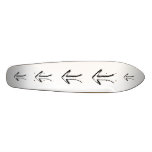 Arrow Pointing Down. Black and White. Custom Skate Board