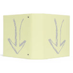 Arrow Pointing Down Gray and Cream. Binders