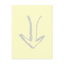 Arrow Pointing Down Gray and Cream. Postcards