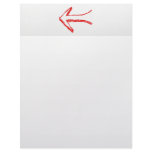 Arrow Pointing Left. On Gray. Custom Letterhead