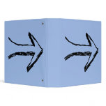Arrow Pointing Right, Black and Blue. Vinyl Binders