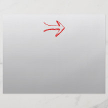 Arrow Pointing Right. On Grey. Flyer Design