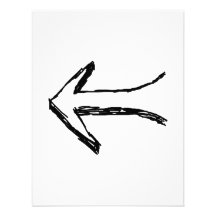 Arrow Pointing to the Left. Black. Invitation
