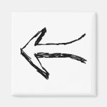 Arrow Pointing to the Left. Black. Magnet