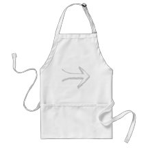Arrow Pointing to the Right, Grey. Aprons