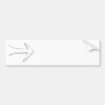 Arrow Pointing to the Right, Grey. Bumper Stickers
