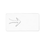 Arrow Pointing to the Right, Grey. Personalized Address Label