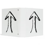 Arrow Pointing Up. Black and White. Vinyl Binders